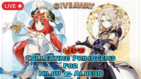 Genshin Live Collecting Primogems For Albedo Nilou Banner Spiral