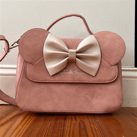 Loungefly Bags Loungefly X Minnie Ears Bow Crossbody Bag Rose Pink