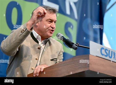 Abensberg Germany 04th Sep 2023 Markus Söder CSU Prime Minister