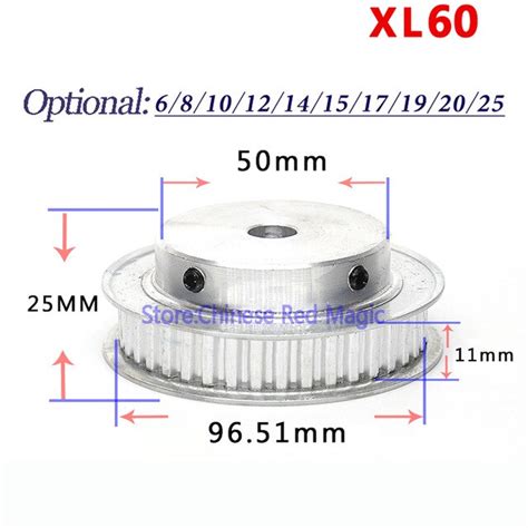 Poulie de synchronisation de dents XL60 pièces d imprimante 3D En