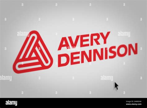 Logo of the public company Avery Dennison Corp displayed on a computer ...