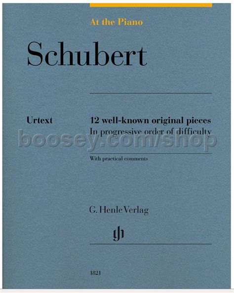 Schubert Franz At The Piano Schubert 12 Well Known Original Pieces