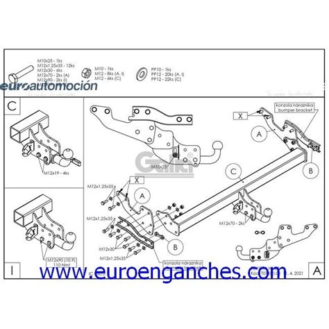 Enganche De Remolque Extra Ble Horizontal Galvanizado Para Toyota Hilux