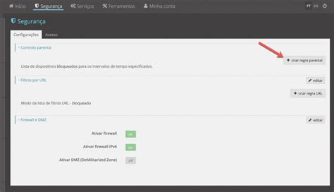 Router FiberGateway MEO Como definir um horário de acesso à Internet