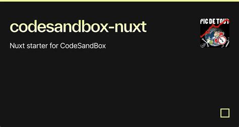 Codesandbox Nuxt Codesandbox