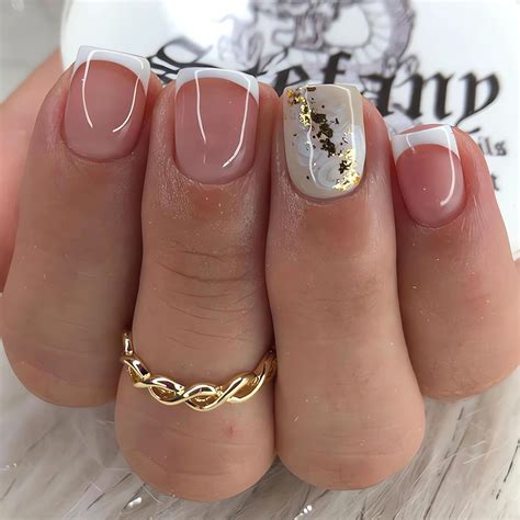 Amazon IMSOHOT Extra Short Press On Nails Square French Tip Fake Nails Nude Acrylic False
