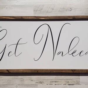 Get Naked Large Farmhouse Wooden Sign Bathroom Farmhouse Etsy