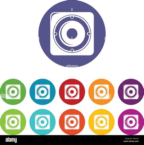 Speaker Icons Set Vector Color Stock Vector Image And Art Alamy