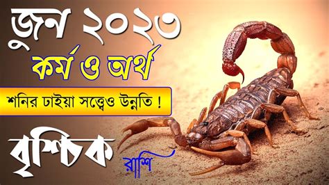 বৃশ্চিক রাশি জুন ২০২৩ কর্ম ও অর্থ Vrishchik Rashi June 2023 Career