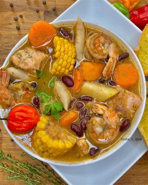 Kay On Instagram “jamaican Inspired Red Pea Soup With Prawns And Salmon And Herb Toast 💥🔥💯🇯🇲🔥💥