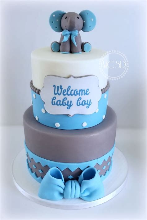 Elephant Baby Shower Cake CakeCentral