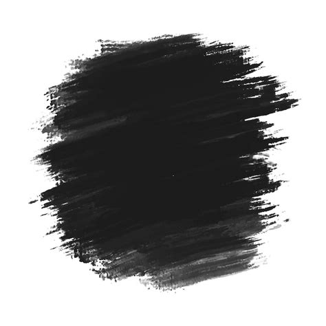 Pintura Moderna De Acuarela Negra Oscura Sobre Un Fondo Blanco Vector