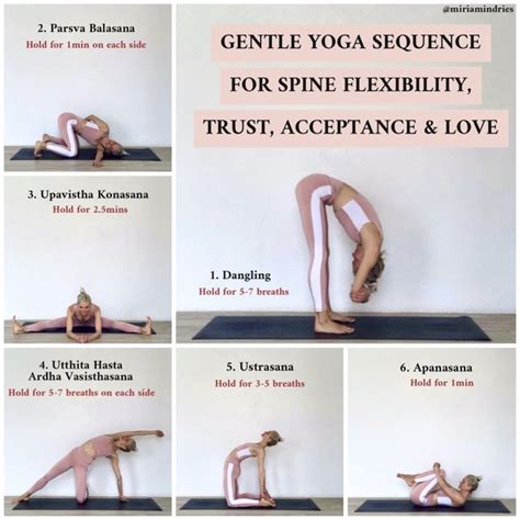 Gentle yoga sequence for spine flexibility, acceptance, trust & love ...