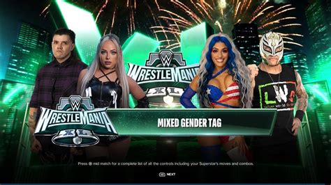 LIV Morgan Dominik Mysterio Vs Rey Mysterio Zelina Vega Mix Tag