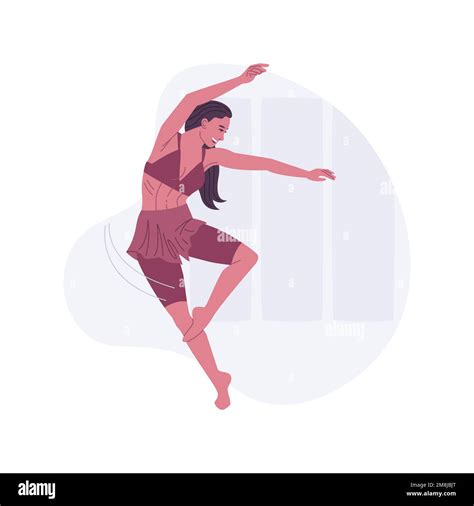 Contemporary dance isolated cartoon vector illustrations. Young woman ...