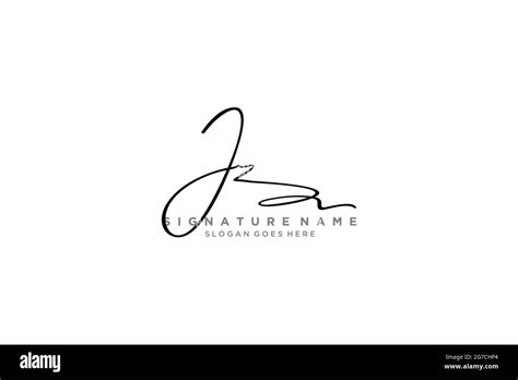 Jz Carta Firma Logo Plantilla Dise O Elegante Logo Firma S Mbolo