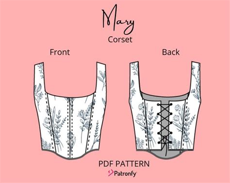 Mary Corset PDF Sewing Pattern Corset Pattern Corset Corset