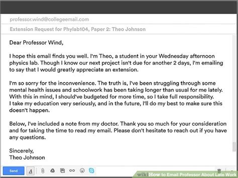 Emailing A Professor About Late Work Best Examples Tips