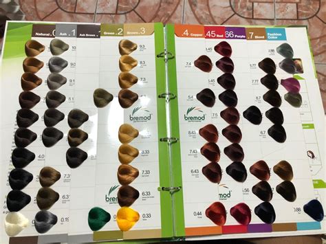 Bremod Hair Color Chart Beauty Personal Care Hair On Carousell Bremod