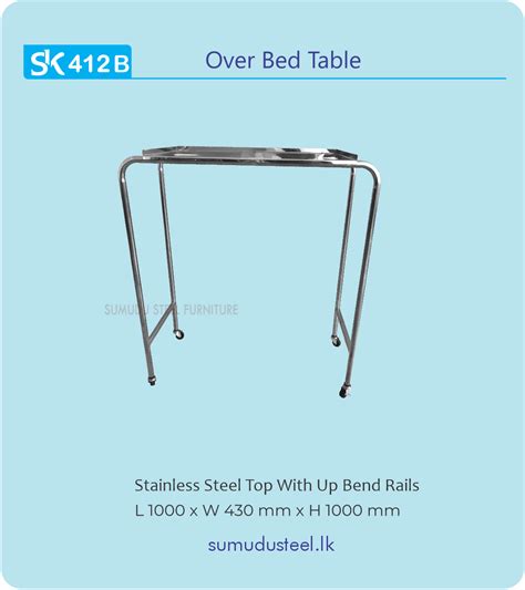 Over Bed Table Sk 412b Sumudu Steel