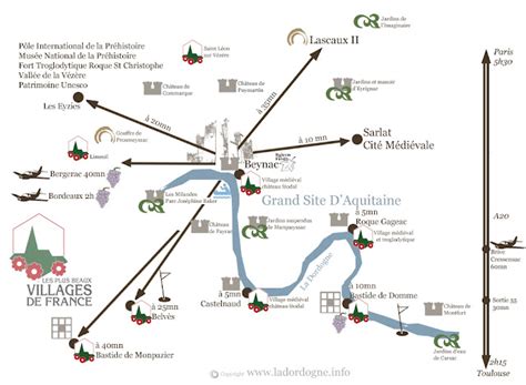 Dordogne Map ~ Beynac-et-Cazenac