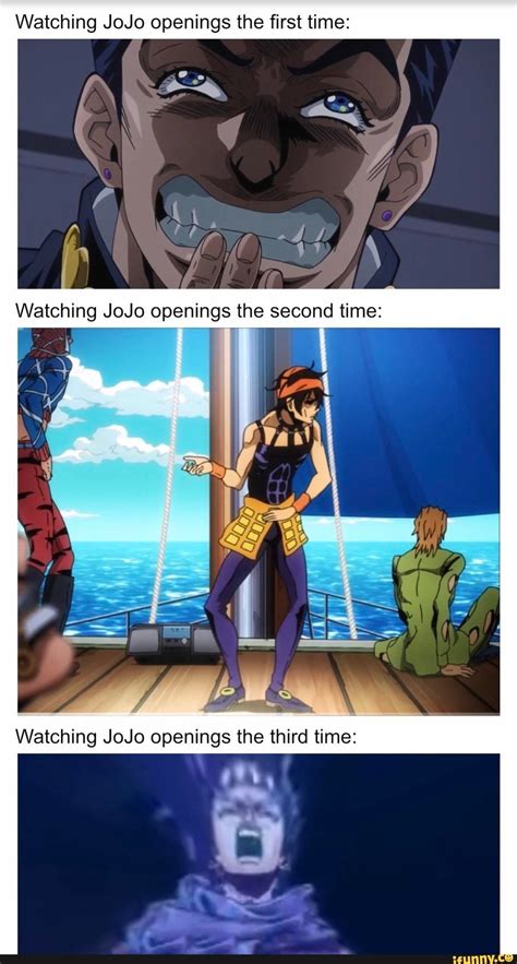 Watching Jojo Openings The First Time Ifunny Jojo Bizzare