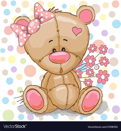 Teddy Bear Girl Royalty Free Vector Image Vectorstock