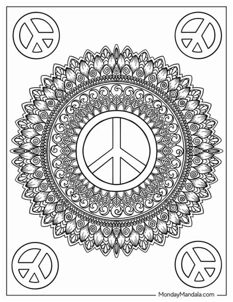 16 Peace Coloring Pages Free Pdf Printables