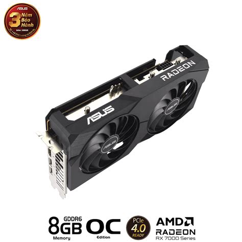 VGA ASUS DUAL Radeon RX 7600 V2 OC 8GB GDDR6 DUAL RX7600 O8G V2