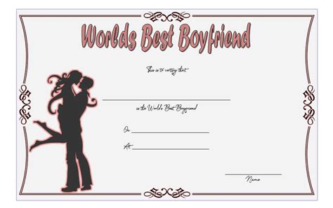 Best Boyfriend Certificate Template 2 | Paddle Templates