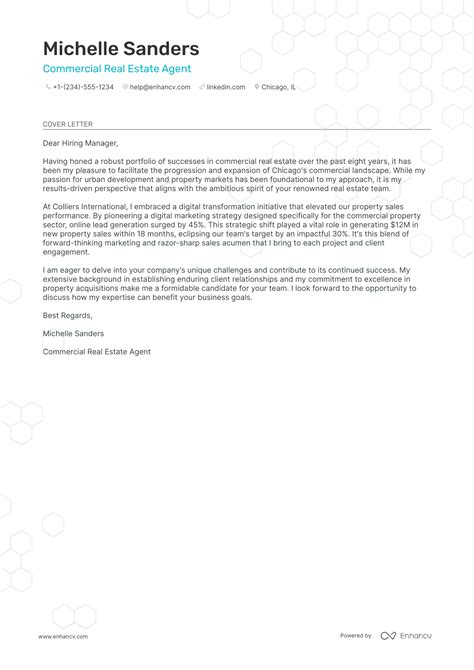 Professional Commercial Real Estate Agent Cover Letter Examples And