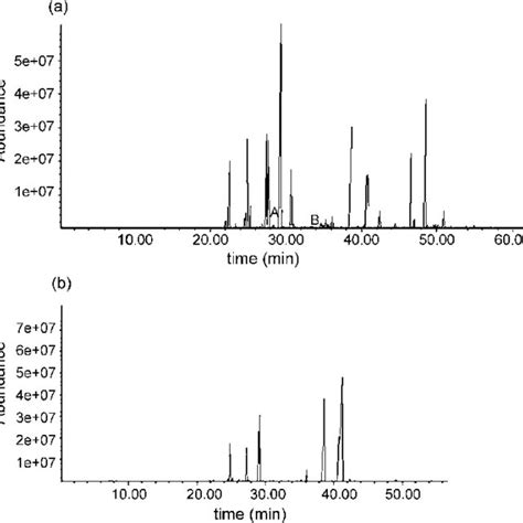 Total Ion Chromatograms Of A Caraway And B Cumin Download