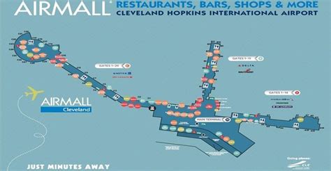 Terminal Map Cle Airport Map Airport Guide Map