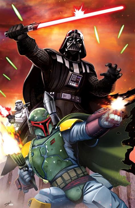 Boba Fett And Darth Vader Art