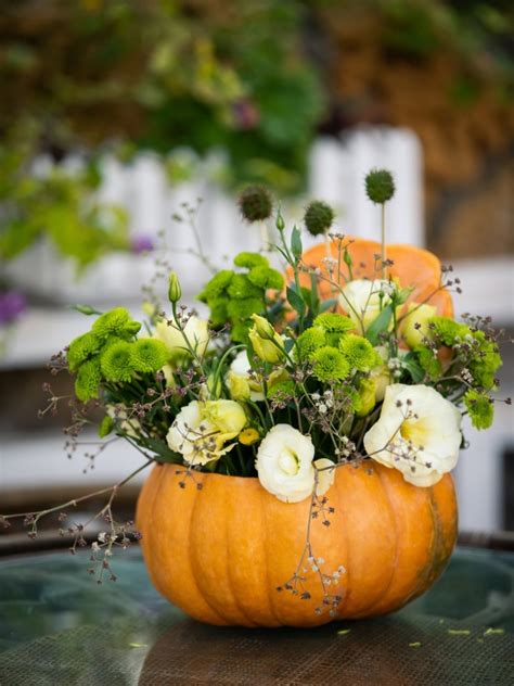 Creating A Pumpkin Flower Pot Growing Plants Inside Pumpkins