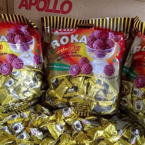 Jual Apollo Roka Wafer Ball Coklat Isi 50 Pcs Shopee Indonesia