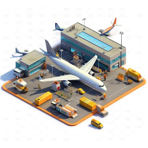 Premium AI Image Isometric Airport