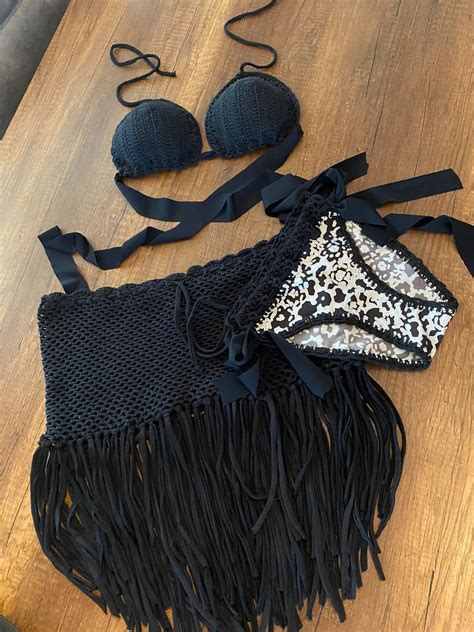 Bikini Suitcrochet Crop Topcrochet Bikinicrochet Summer Etsy