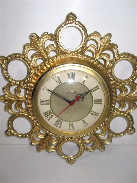 Vintage Wall Clock United Electric Shop Uniques Unlimited