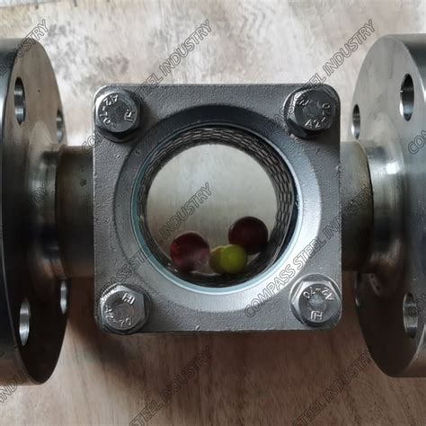 Flange End Water Flow Indicator Sight Glass With Float Ball China Sight Glass And Flow Indicator