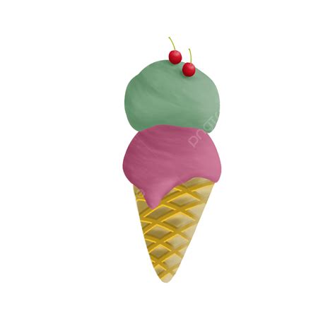 Ice Cream Cone Clipart Hd Png Strawberry And Greentea Ice Cream Cone