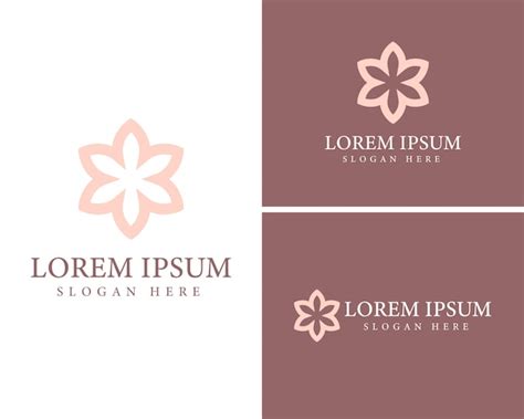 Premium Vector Flower Logo Design Icon Vector Outline Minimal