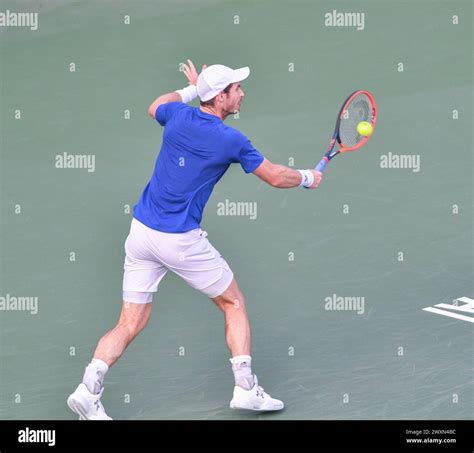 Dubai February Th Photo Of British Tennis Player Andy Murray On