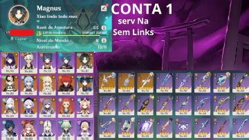 Conta Ar Bons Personagens Genshin Impact Contas Ggmax