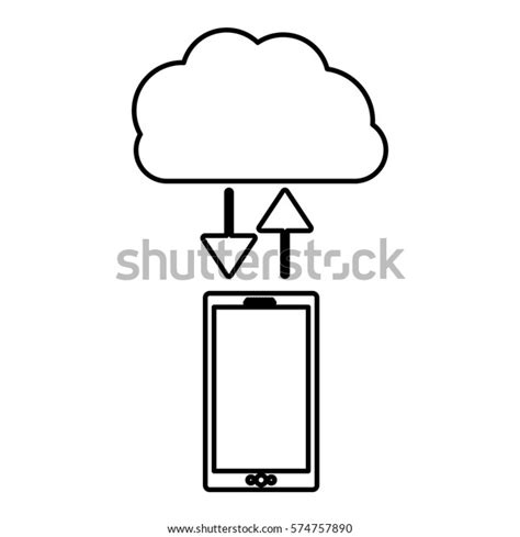 Cloud Computing Technology Icon Vector Illustration Stock Vector Royalty Free 574757890