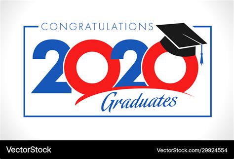 Class 2020 Year Graduation Banner Concept Vector Image