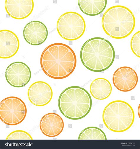 Seamless Citrus Background Stock Vector Royalty Free 138747557