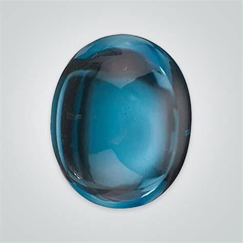 Natural London Blue Topaz Oval Cabochon Cubic Zirconia CZ Natural