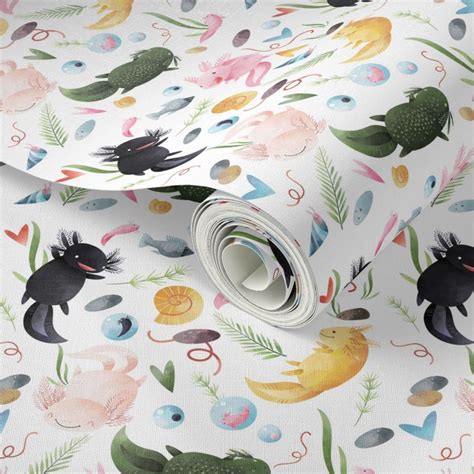 Axolotls / Axolotl Wallpaper | Spoonflower