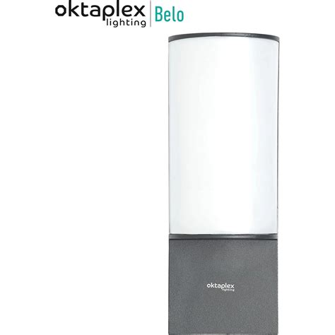 Oktaplex Aluminium Au Enwandlampe Belo Lm Warmwei W Au Enleuchte